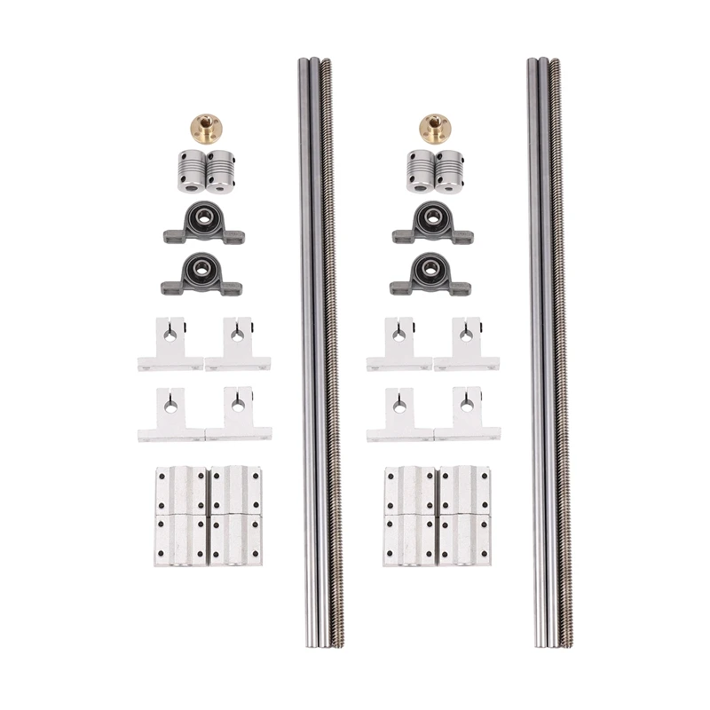 

30Pcs 400mm Optical Axis Guide Bearing Housings Linear Rail Shaft Support Screws Set