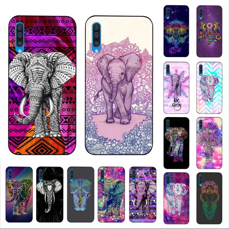 

YNDFCNB Indian Animal Elephant Totem Phone Case for Samsung A30s 51 5 71 70 40 10 20 s 31 A7 A8 2018