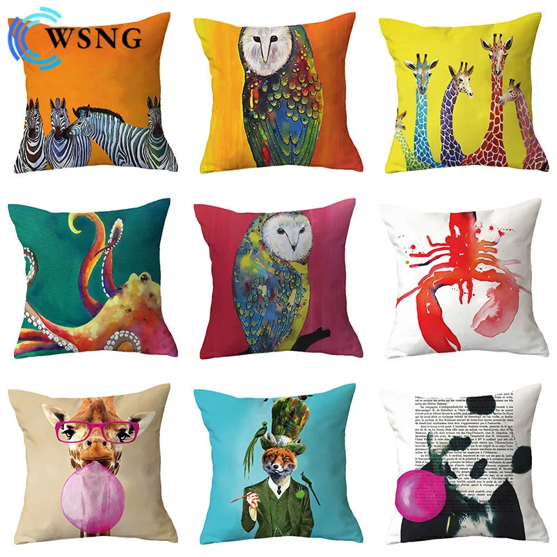 

Geometric Abstract Cartoon Character Pillowcase Sofa Home Decoration Pillowcase Polyester Cushion Cushion