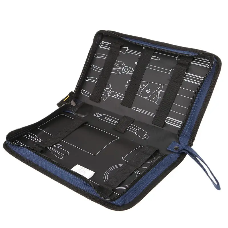 

Professional Electricians Hard Plate Tool Kit Bag Storage Case Multifunctional Pocket Organizer Waterproof Oxford 3 Sizes