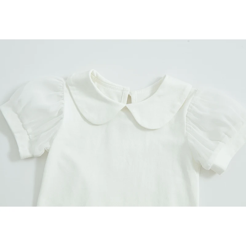 Повседневный Модный летний пуловер Angoubebe B92T03 для маленьких девочек от 0 до 24