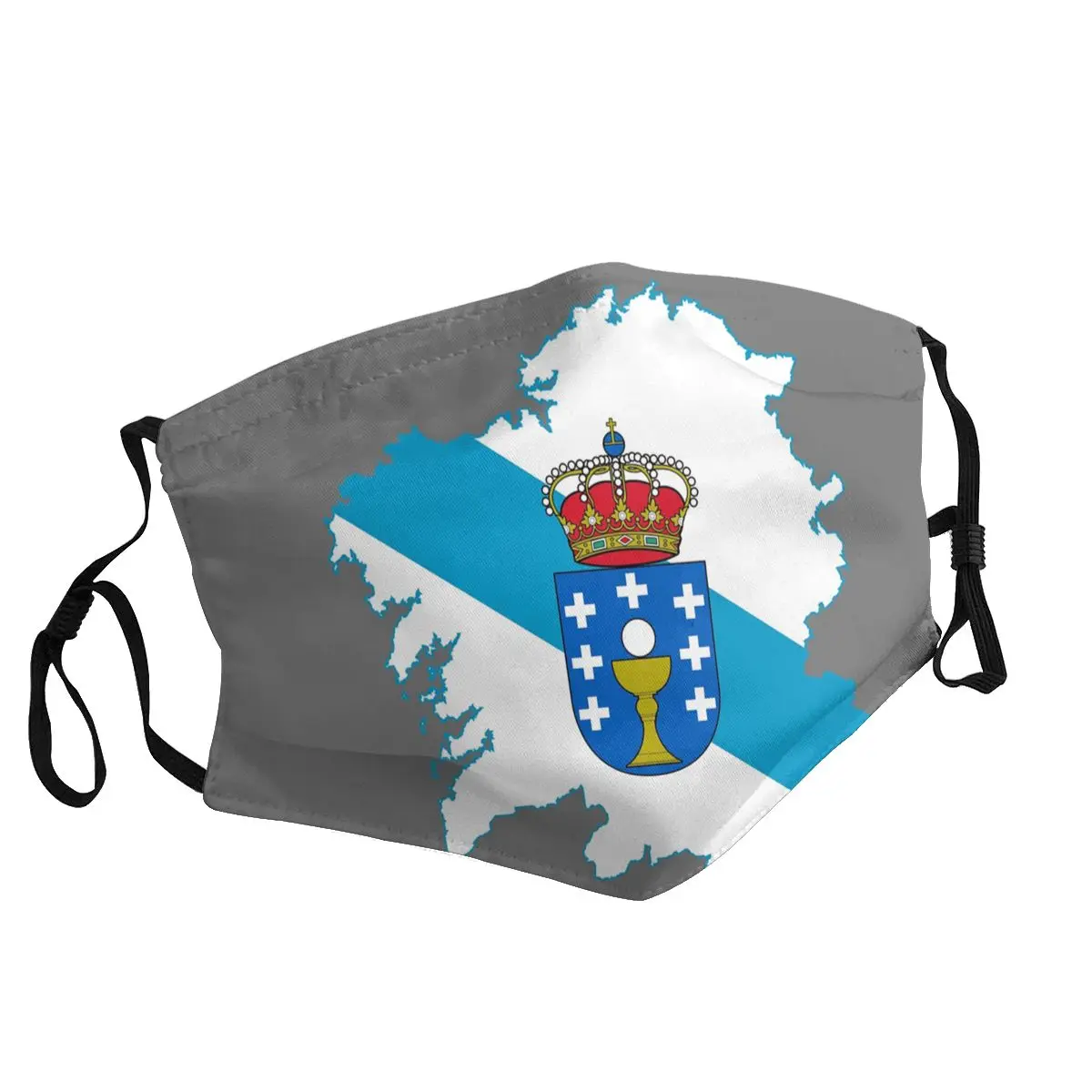 

Galicia Map Flag Reusable Unisex Adult Mouth Face Mask Flag Of Galicia Dustproof Protection Cover Respirator Mouth-muffle