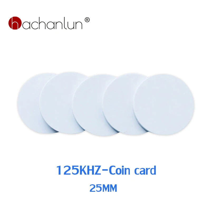 Sticker Coin-Card 125khz RFID EM4305 3M Adhesive Coin Card Rewritable Copy Clone Diameter 25mm 1/5pcs | Безопасность и защита
