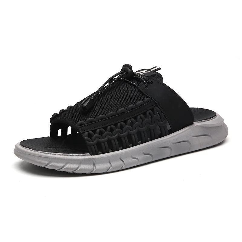 

Summer Men sandals couples beach Shoes breathable comfort mesh thick bottom slippers Man hole shoes large 39-45