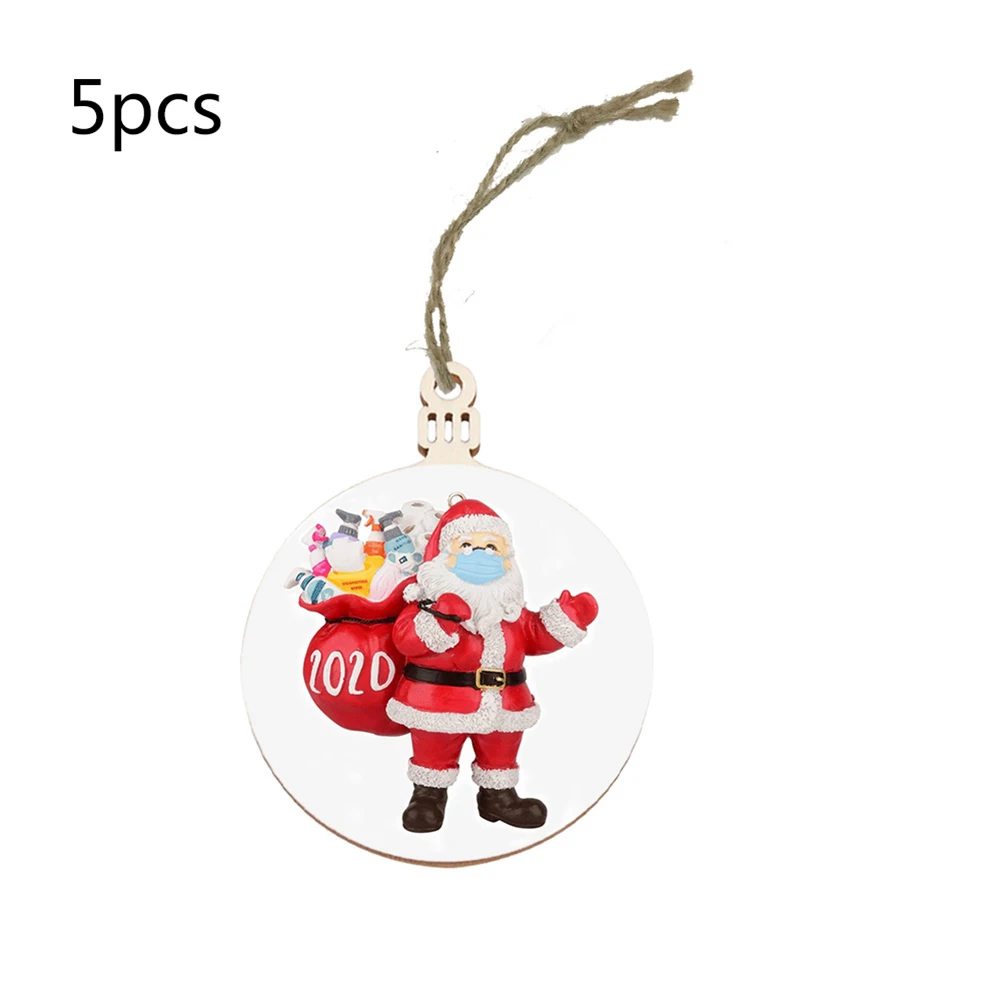 

Christmas Pendants Lockdown Wood Bauble 2020 Decorations Party Durable