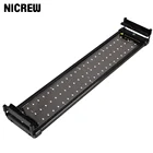 Аквариумный светодиодный светильник NICREW, светильник лампа для аквариума с выдвижным зажимом, цвет черный, белый, 18 синих светодиодов, подходит для аквариума