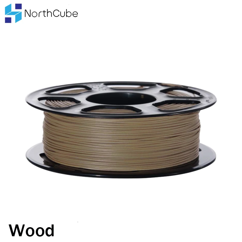 NorthCube 3D Printer Wood Fiber PLA Filament 1.75mm 0.8KG/Roll Wooden Effects Similar Color Filament for 3D Printer