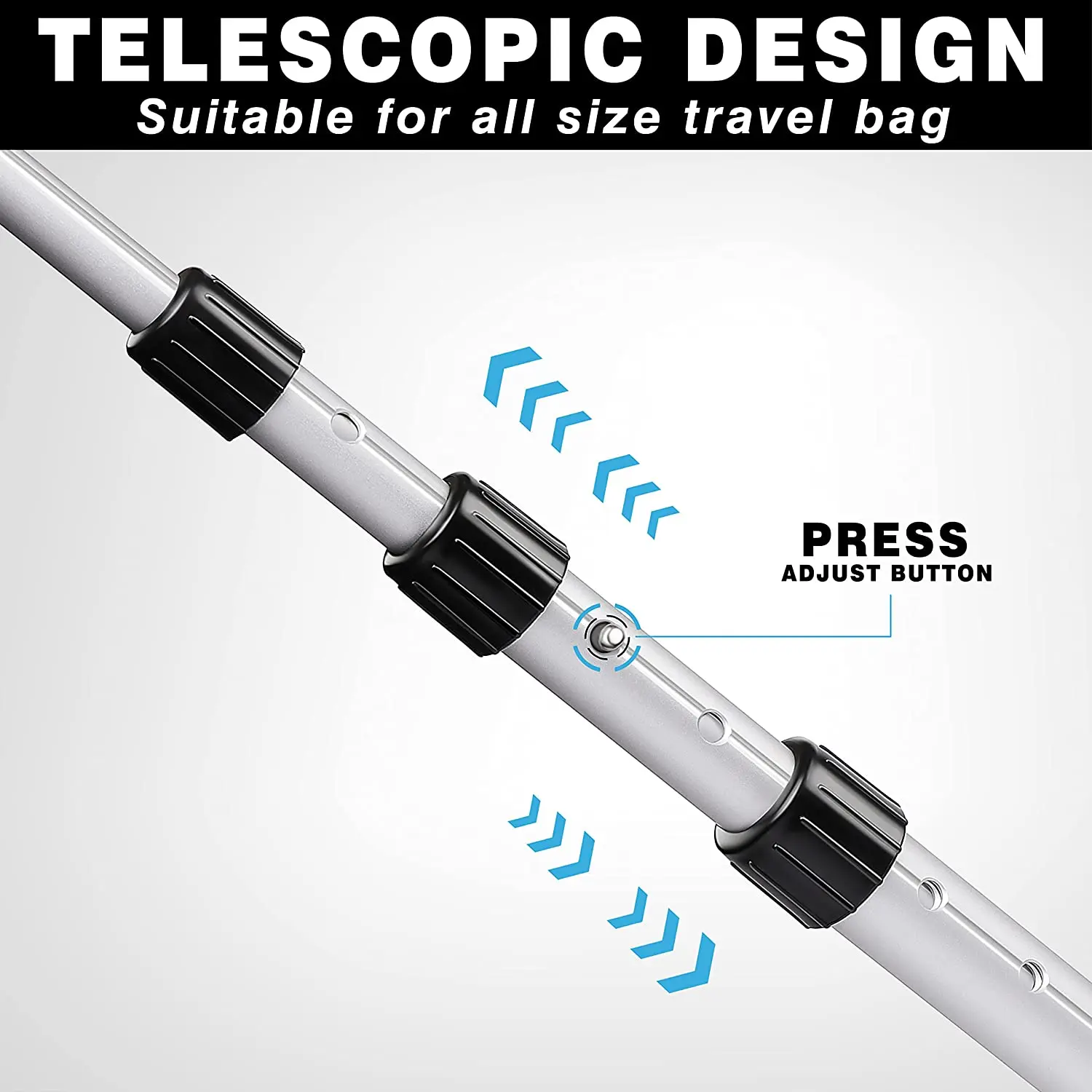 

Golf Travel Bag Support System Anti-Impact Support Cover and Aluminum Alloy Rod Golf Support Stick Excellent Durability and S