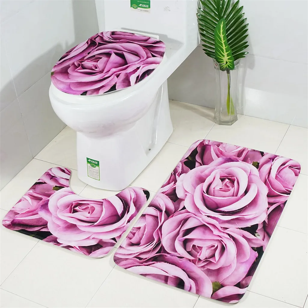 Напольный коврик серия лепестков розы напольные коврики с принтом для туалета