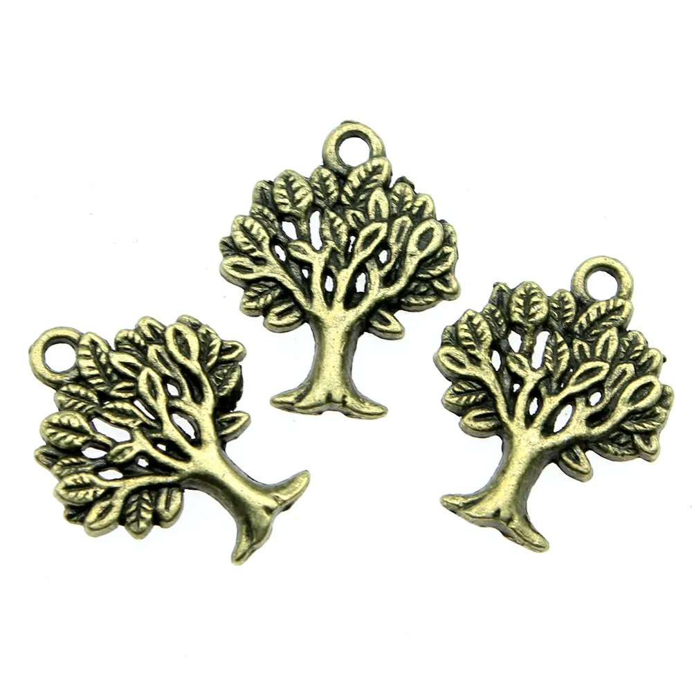

10Pcs 22x17mm Tree Charms For Jewelry Making Hand Made Jewelry Accessories Antique Bronze Color Alloy Pendant Charms