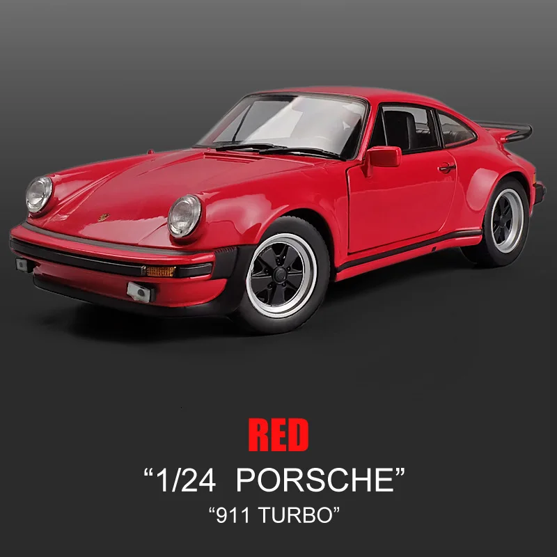 1:24 из сплава, спортивный 911, турбо 1974, модель, металлический автомобиль с управлением на рулевом колесе, передние игрушки для детей - Цвет: 911 Red