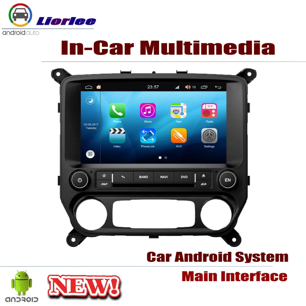 Автомобильная система Android 1080P IPS ЖК экран для Chevrolet Chevy Silverado 2014 2019 DVD плеер GPS