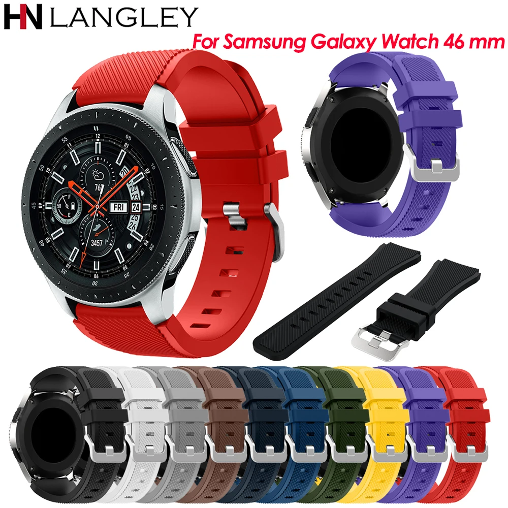 

22mm Silicone Watch Band for Samsung Gear S3 Frontier Classic band Replacemet band for Samsung Galaxy Watch 46 mm Sports Strap