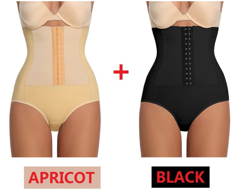 apricot black NINGMI Высокая талия тренажер боди животик контроль Трусики прикладочный подъемник тонкий формирователь тела женское корректирующее белье для похудения Пояс-корсет для корректировки силуэта - Цвет: apricot black