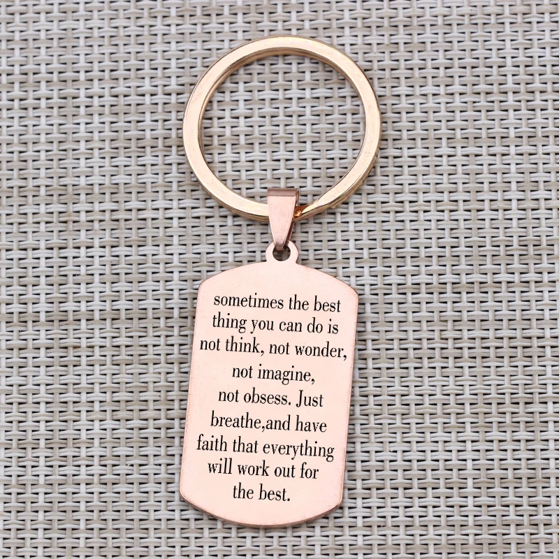 Inspire брелок из нержавеющей стали с гравировкой лучшие вещи которые вы можете