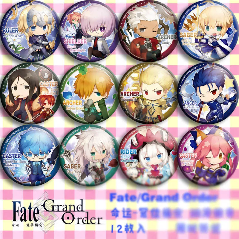 Япония аниме Fate/Grand Order FGO значок косплея 58 мм брошка мультфильм булавки коллекция