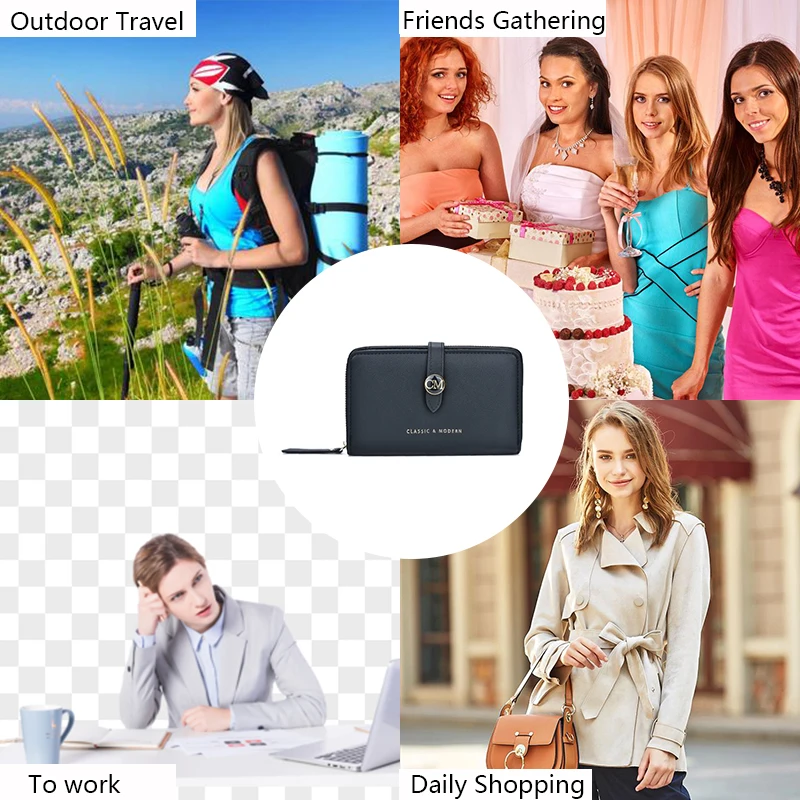 

FACTOO 2021 New Women's Wallet Large Capacity Card Holder Hasp Zipper PU Leather Female Purses High Quality Fashion Long Clutch