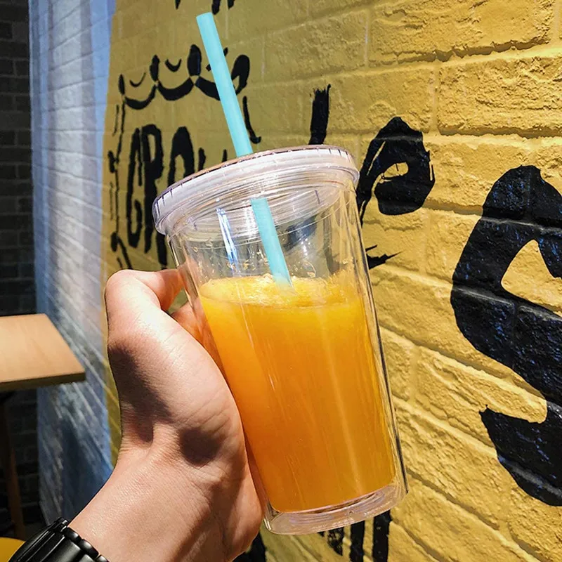 25 шт. многоразовые пластиковые соломинки без бисфенола А радужные цветные