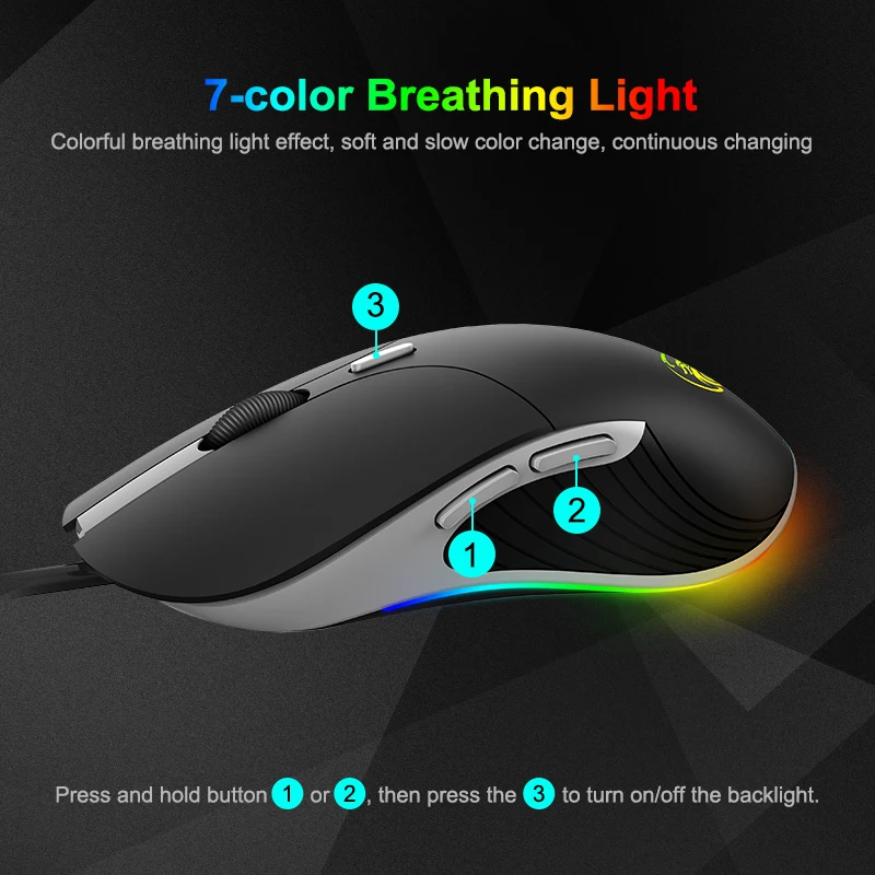 Игровая клавиатура и мышь Проводная игровая с подсветкой 6400DPI проводная