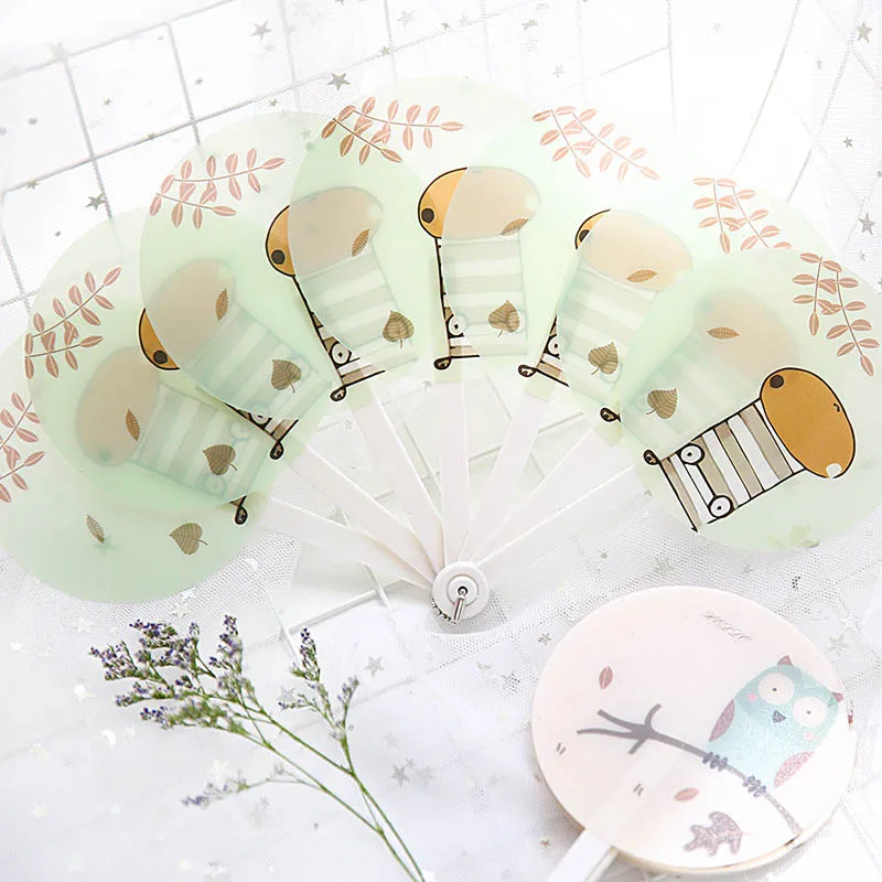 Летние принадлежности Мультяшные животные милые фрукты ручные вееры
