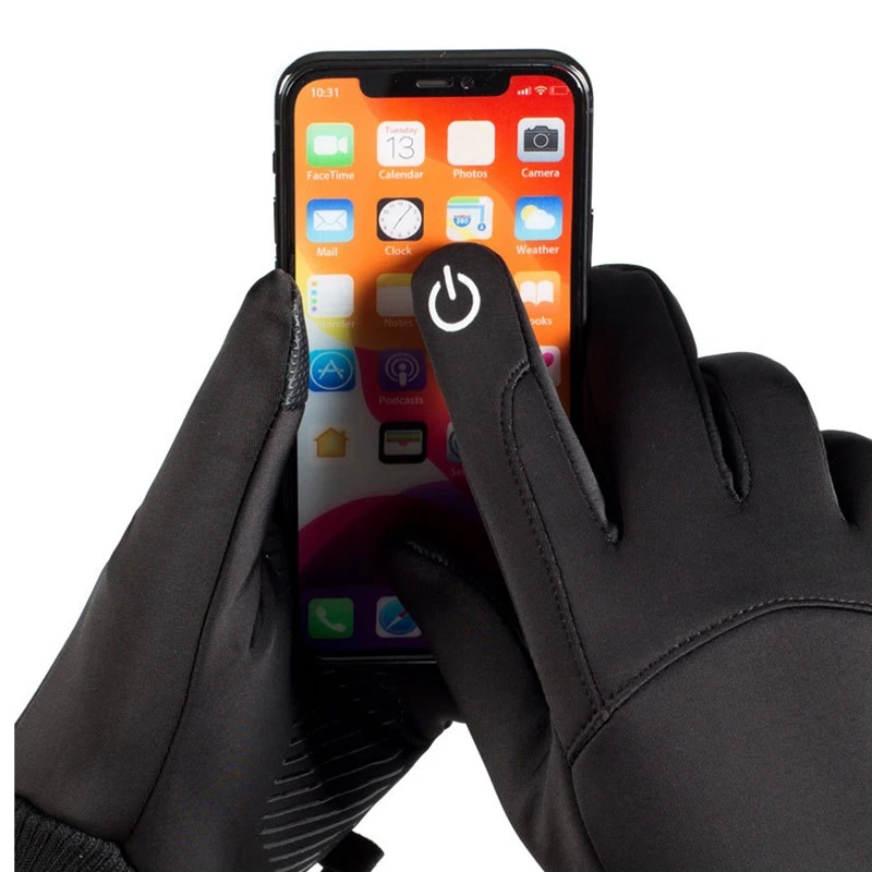Winter Warm Sports Gloves Men's Contact Screen Driving Ski Windproof Waterproof For Cycling Skatting Fishing | Спорт и
