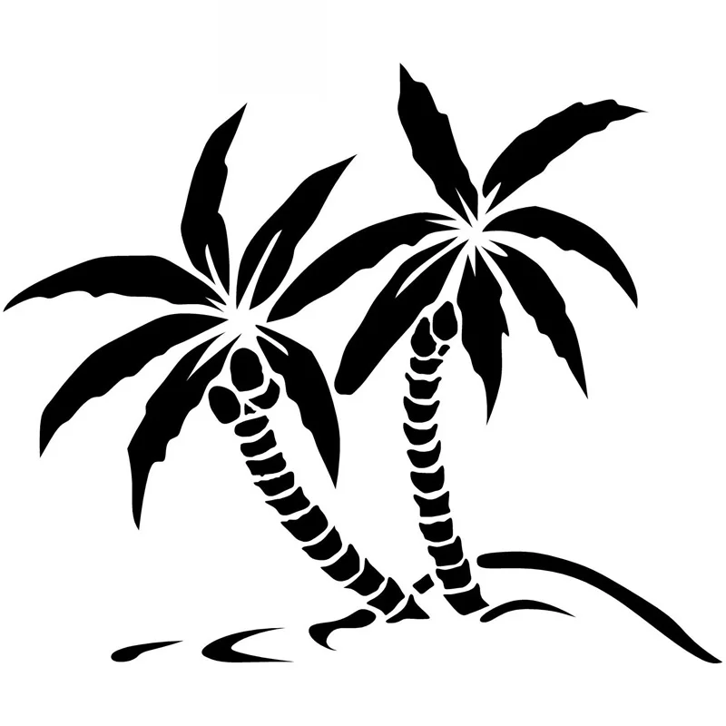 

Car Stickers Palm Tree Stickers PVC Car Decoration Accessories Decals Creative Waterproof Sunscreen Black/white,18cm*15cm