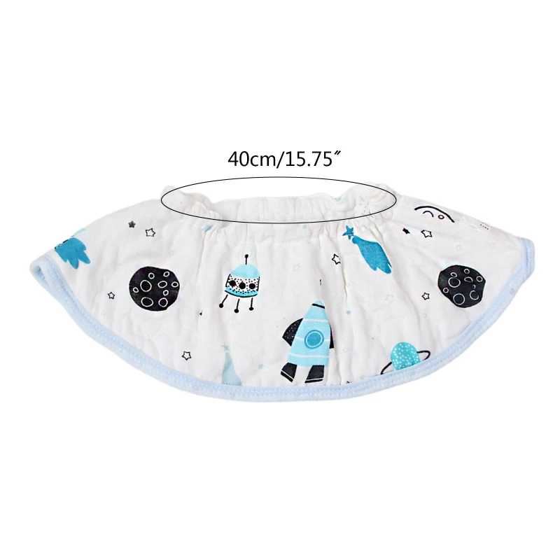

2 Pcs Baby Printing Bamboo Fiber Cotton 360 Degree Rotating Bibs Saliva Towel H3CD