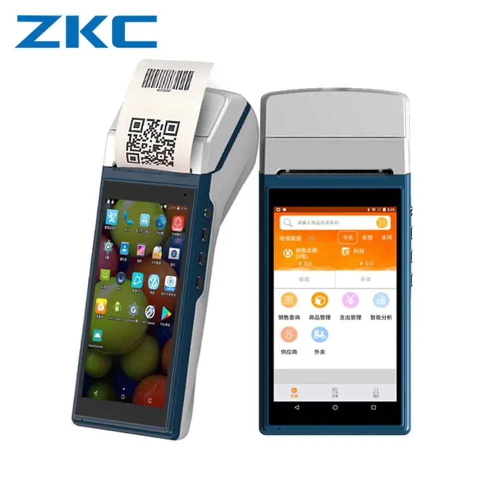 Android 7 1 бесплатная доставка Мобильный POS-планшет с 58 мм термопринтером NFC RFID