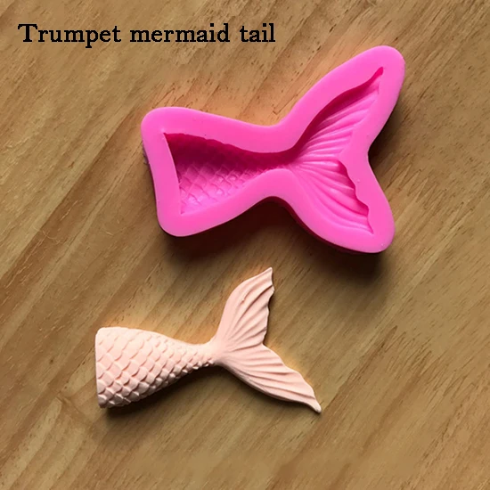 Little tail Миниатюрная Русалка рыбий хвост жидкие Силиконовые Конфеты Форма для шоколада для украшения торта творческие эффект инструменты для стемпинга - Цвет: Little tail