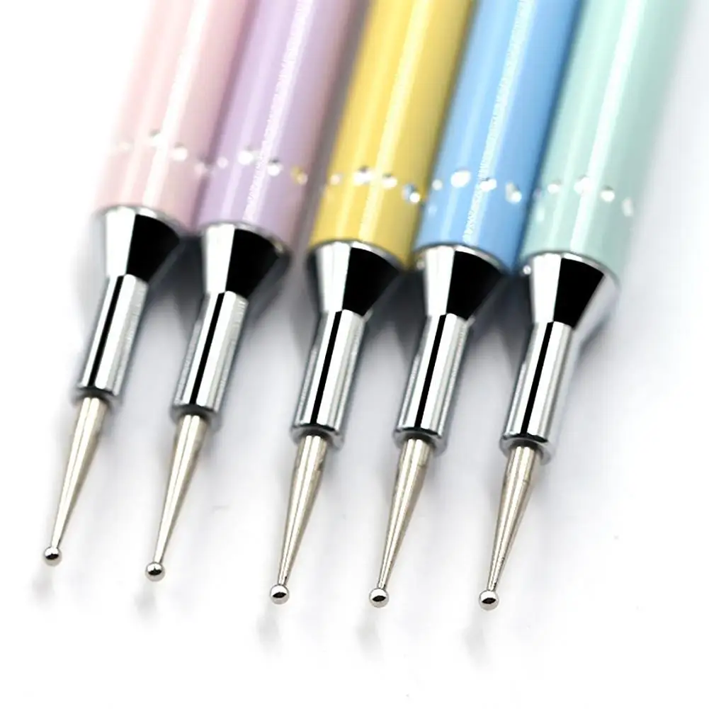

3Pcs Two Heads DIY Nail Art Rod Dotting Painting Crayon Pen Manicure Tool Kit