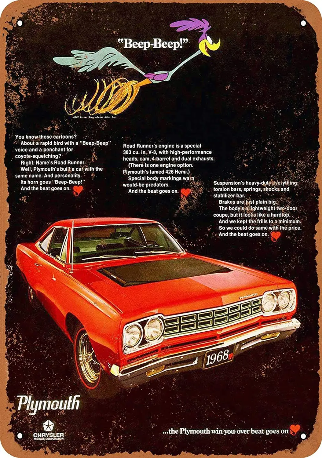 Настенный цвет-Buick Skylark автостоянка с металлическим логотипом ретро-стиль 8x12
