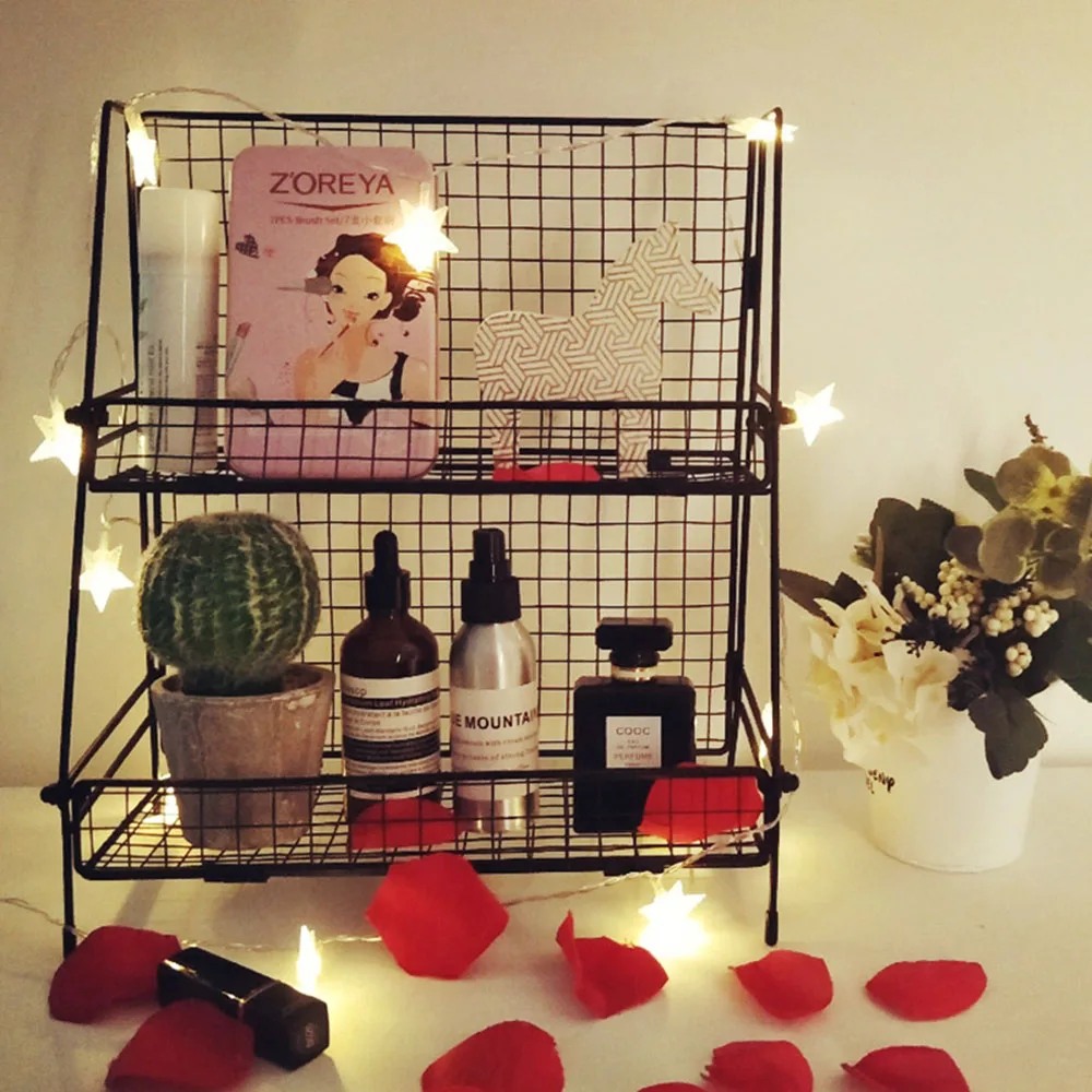 

Полки из кованого железа, складные стеллажи, настольные стеллажи для хранения, стеллаж для хранения ювелирных изделий, косметики, мусора, ку...