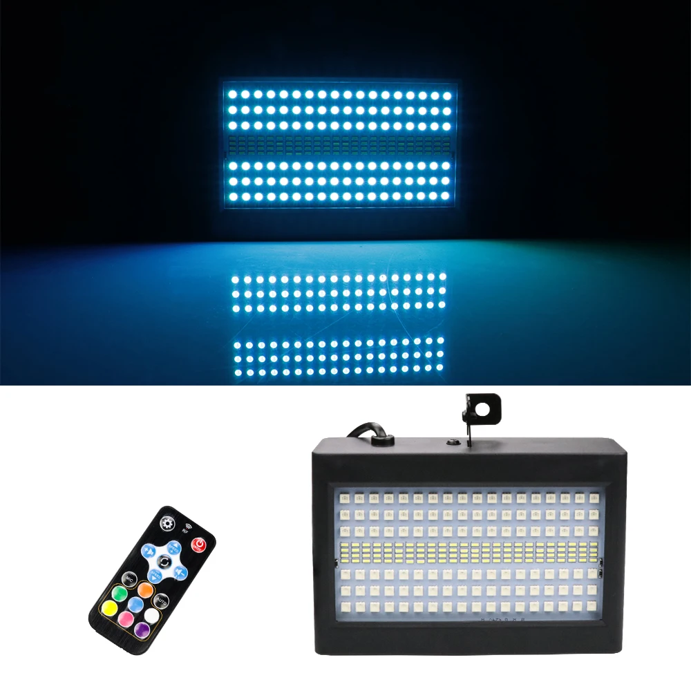 204 светодиодный RGB Стробоскоп светильник с активацией звуком музыки дискотечный