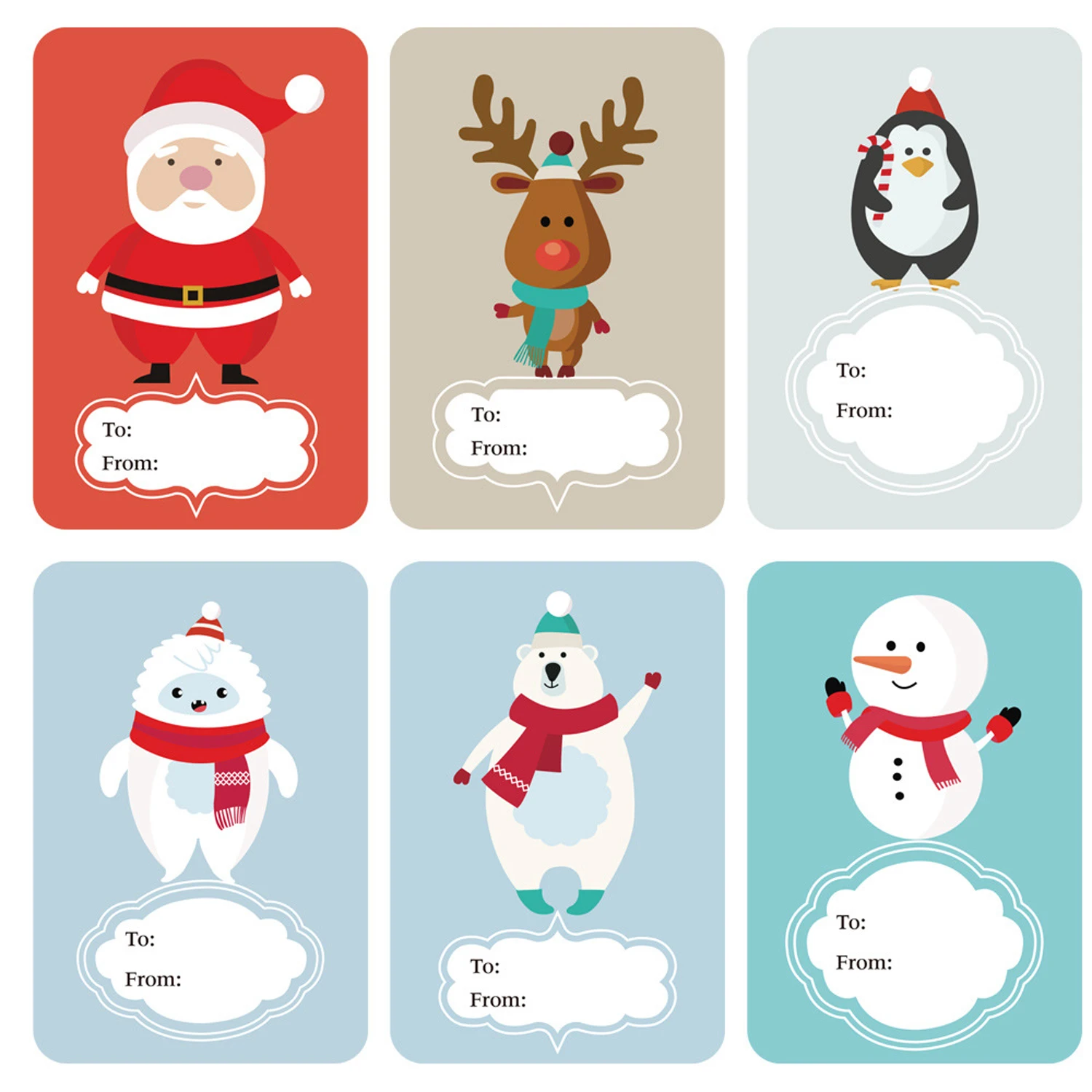 

5x7.5cm Rectangle Shape Merry Christmas Gift Box Seal Label Christmas Santa Claus Noel Party Decoration Sticker Tags Suppliers