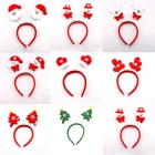 Рождественская повязка на голову Wecute для детей и взрослых, украшение для рождественской вечеринки, аксессуары для волос с рогами, снеговиком, Санта-Клаусом