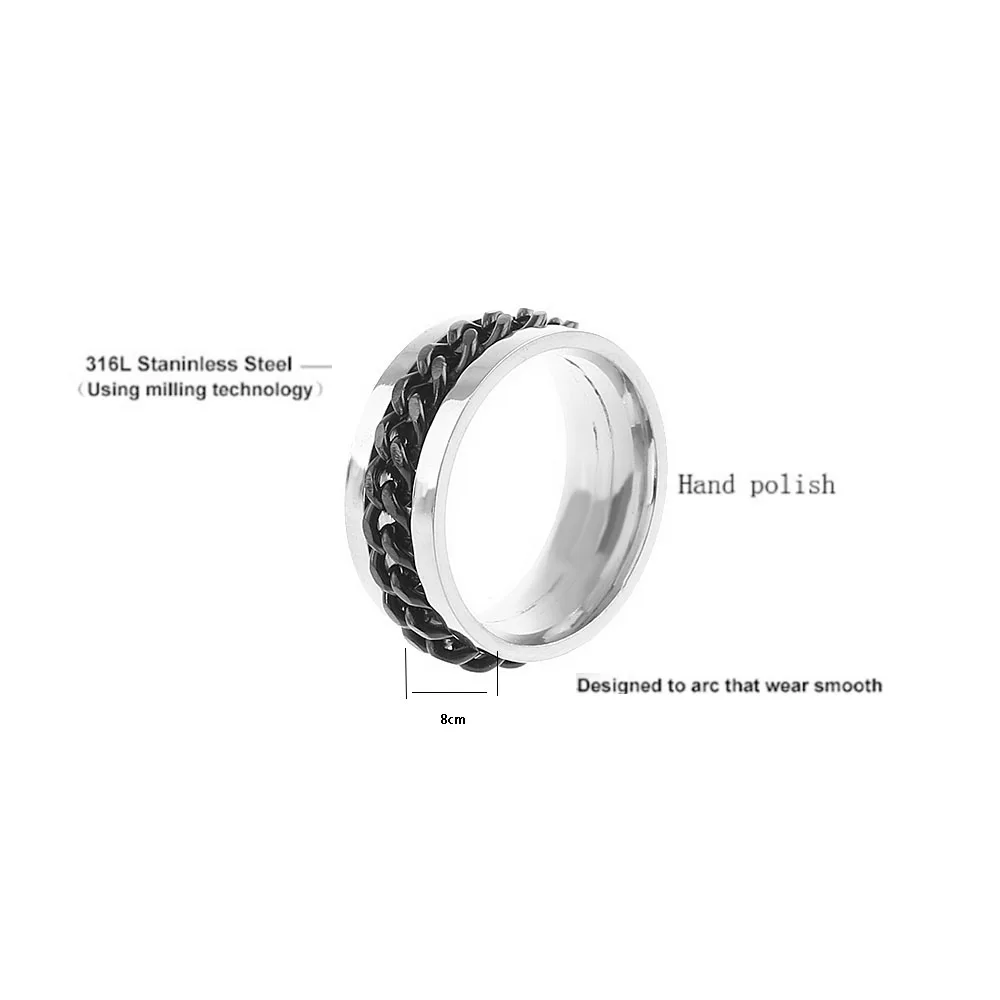 Кольцо-Спиннер из нержавеющей стали и титана для мужчин женщин - купить по