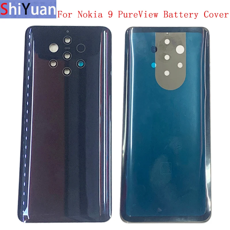 

Battery Cover Rear Door Panel Housing Case For Nokia 9 PureView Back Cover with Camera Lens Replacement Parts