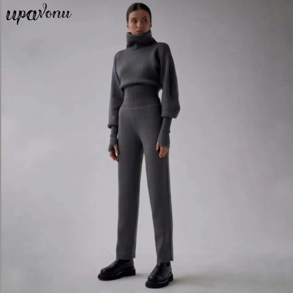 Женский трикотажный свитер-водолазка элегантный пуловер с длинным рукавом и