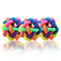 educational toys colorful bell rubber balls dogs molar cats cats interactive rainbow balls