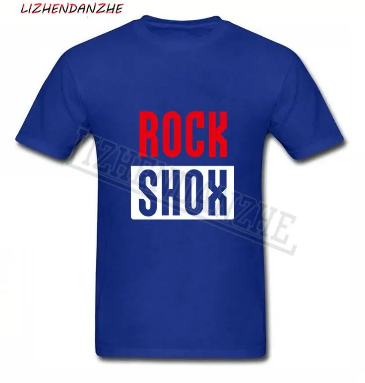 Мужская футболка с логотипом ROCK SHOX для байкеров велосипедистов хлопковая Прямая