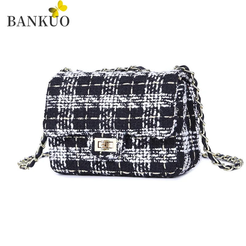 

BANKUO Women Bags Woolen Brand Luxury Handbags Women Bags Designer Crossbody Bag Women Shoulder Bag Purse Clutch Fashion Z464