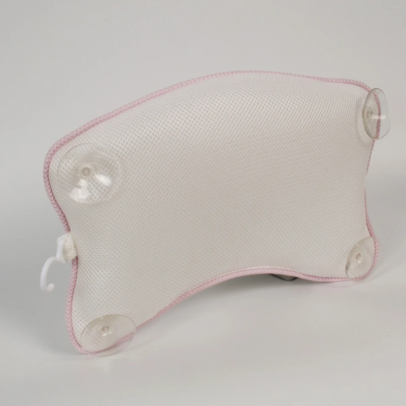 

Breathable 3D Mesh Spa Bath Pillow With Suction Cups Neck Pillow For Home Hot Tub Bathroom Accessories