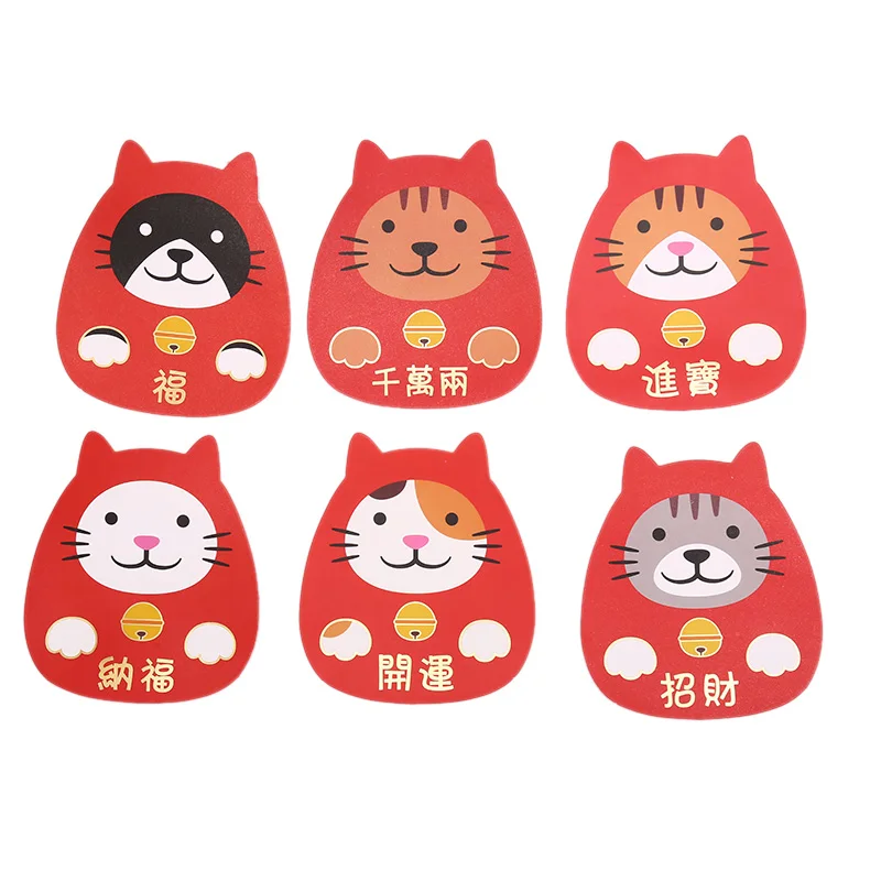 5 шт. красный пакет каваи японский счастливый кот дизайн 2020 китайский мешок новый