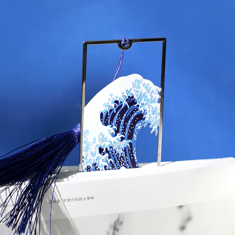 Креативная винтажная металлическая Закладка Hokusai The Great Wave Off Kanagawa длинная книжка