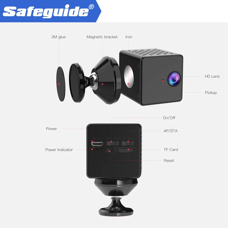 VStarcam C90S беспроводная Wifi мини камера безопасности невидимая ИК батарея 1500Amh