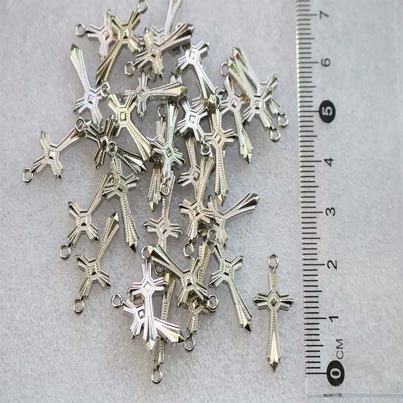 Католическая Золотая мини медаль с кулоном в виде Креста Иисуса ручная работа из