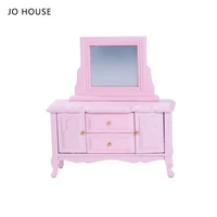 jo house mirror dressing counter mini wooden crafts 112 dollhouse minatures model dollhouse accessories