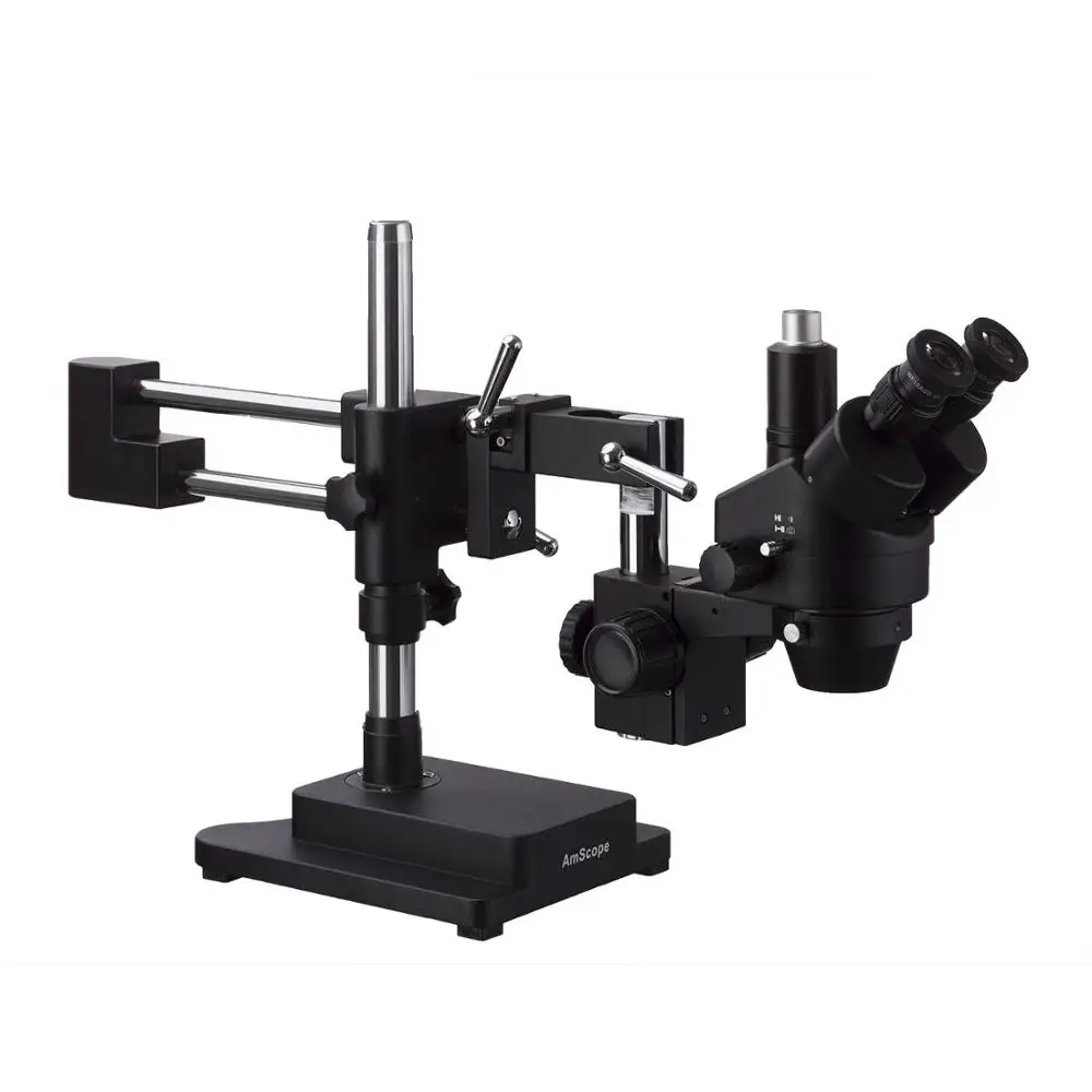 Микроскоп AmScope 7X-45X Тринокулярный стереомикроскоп с увеличением черной двойной