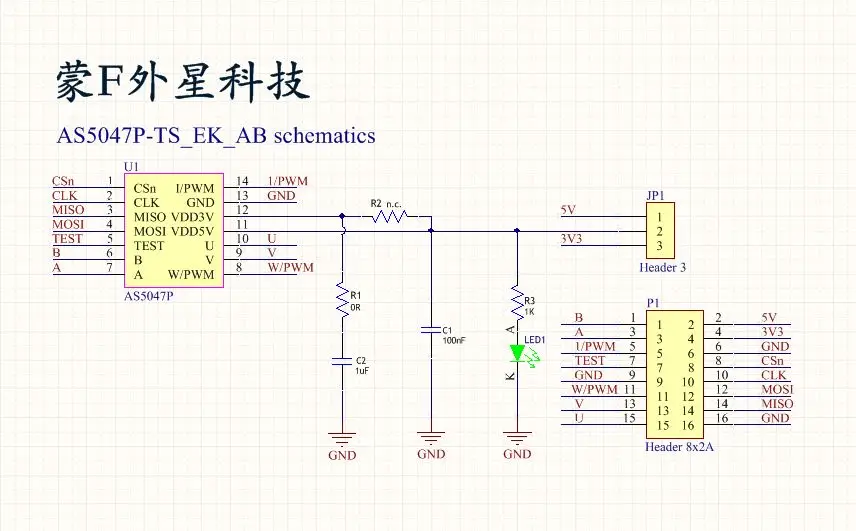 AS5047D-ATSM AS5047P Doggo ODrive Магнитный кодировщик | Инструменты