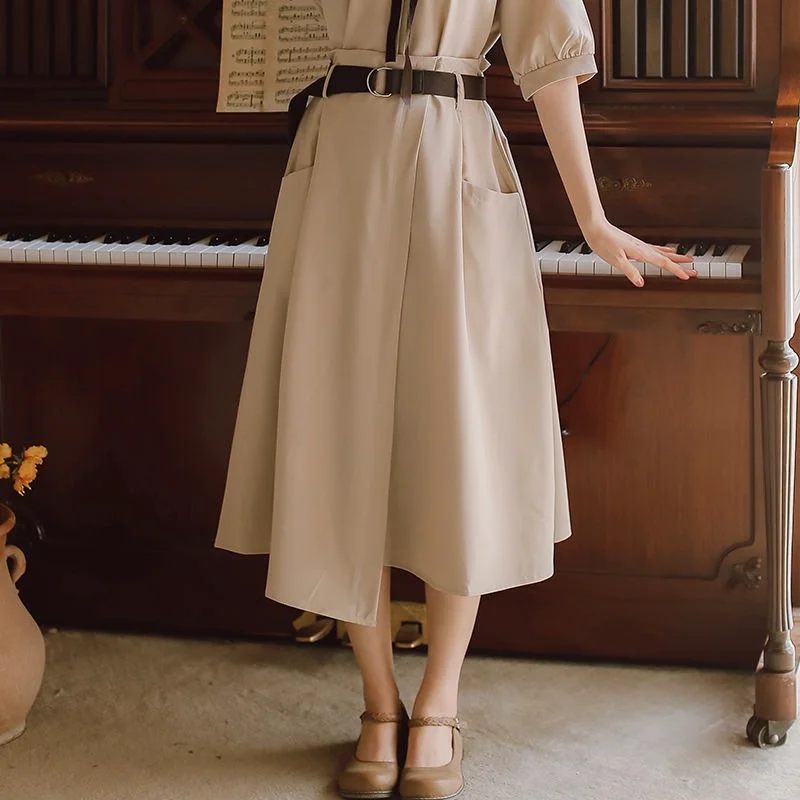 

College Style Sweet Skirt Women Retro Medieval Skirt Girl